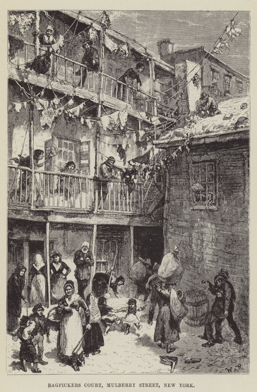 Ragpickers Court，纽约Mulberry街 作者 乔治·奥古斯都·萨拉