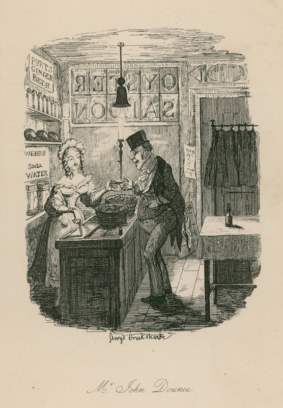 John Dounce先生，来自Boz的草图人物（Charles Dickens） 作者 乔治·克鲁克申克