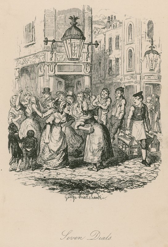 Seven Dials，伦敦 作者 乔治·克鲁克申克