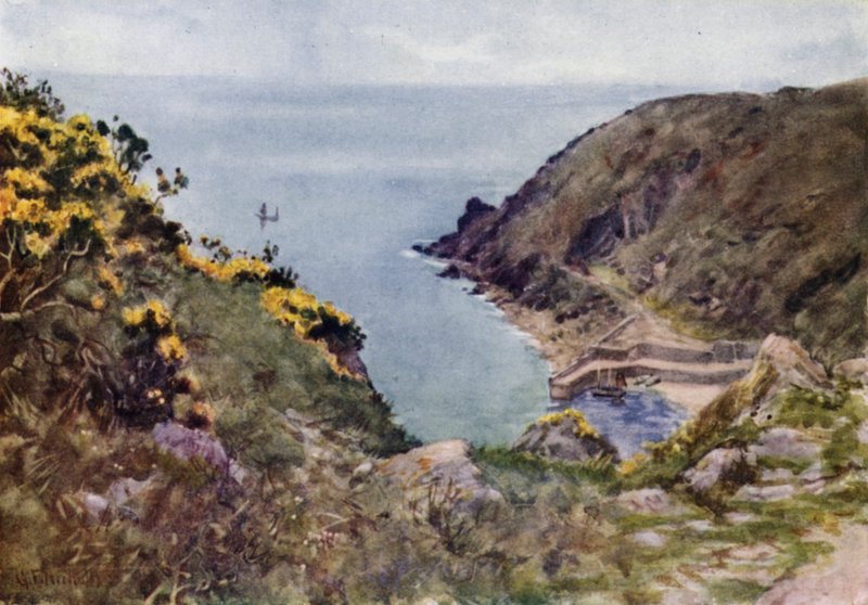 Lamorna Cove (colour litho) 作者 乔治·弗兰克·尼科尔斯