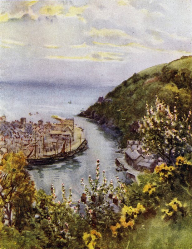 Looe（彩色平版印刷）。 作者 乔治·弗兰克·尼科尔斯