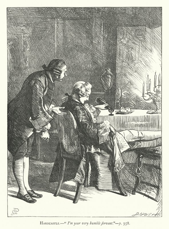 Illustration for She Stoops To Conquer (engraving) 作者 乔治·约翰·平威尔