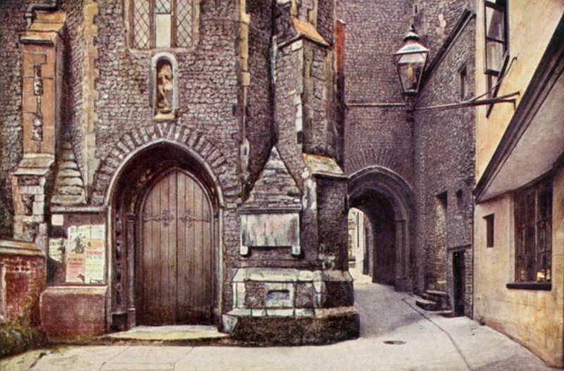 St John Maddermarket Church Alley（彩色石版画） 作者 乔治·帕森斯·诺曼