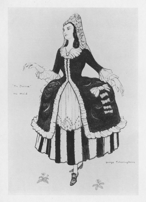 Sheridan 的 The Duenna 插图（彩色石版画） 作者 乔治·谢林汉姆