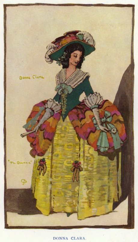Sheridan 的 Duenna：Donna Clara（彩色石版画） 作者 乔治·谢林汉姆