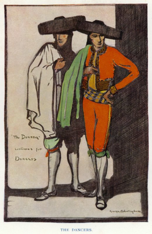 谢里丹的《Duenna》。舞蹈家》（彩色平版印刷）。 作者 乔治·谢林汉姆