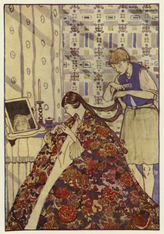 Then he dressed his sister in good clothes, and washed and combed her hair (colour litho) 作者 乔治·谢林汉姆