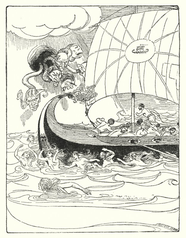 Jason and the Argonauts: "And they caught the ship and guided her, and passed her on from hand to hand" (litho) 作者 乔治·索珀