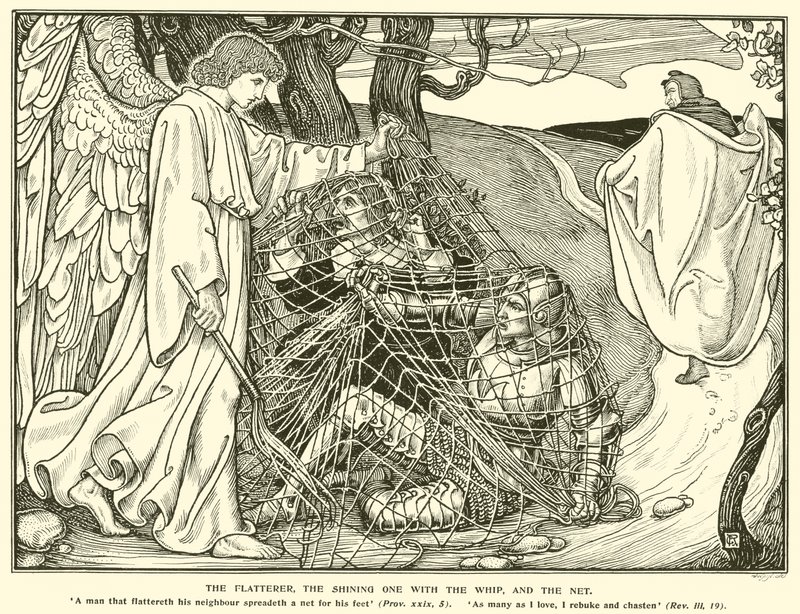 The Flatterer, the Shining One with the Whip, and the Net (engraving) 作者 乔治·沃利斯克罗夫特·黑德