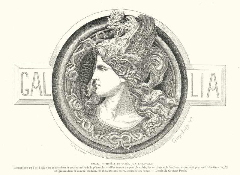Gallia，法国雕塑家 Emile Soldi 的客串设计 作者 乔治·欧内斯特·普利特