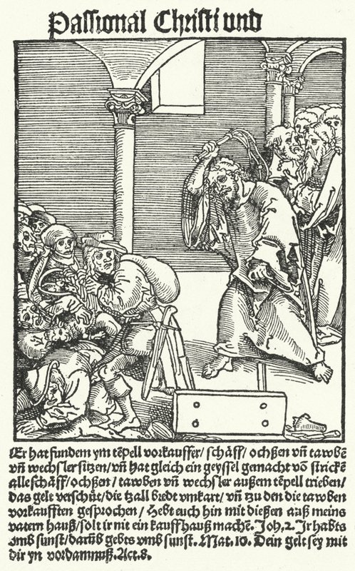 路德反教皇小册子 Passional Christi und Antichristi 中的一页 作者 德国学校