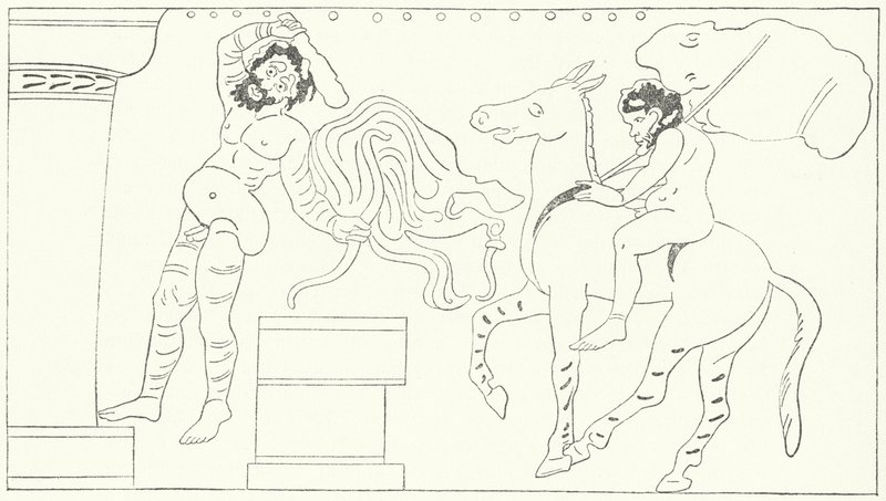 A scene from The Frogs, a play by Greek playwright Aristophanes (engraving) 作者 德国学校