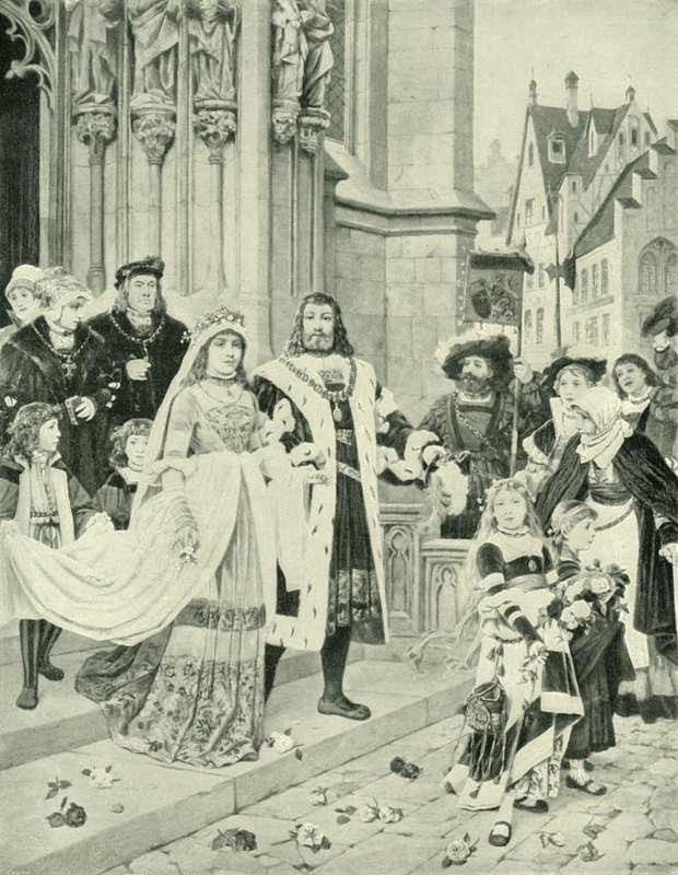 Albrecht Durers Wedding（雕刻） 作者 德国学校