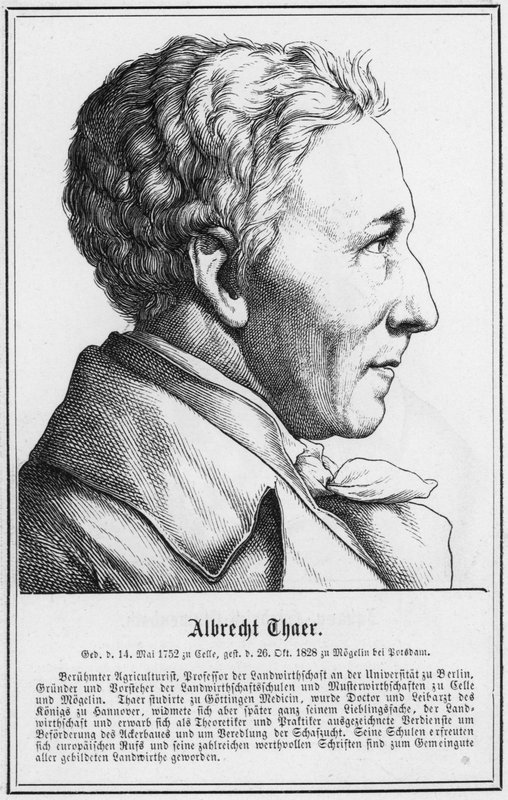 Albrecht Thaer（雕刻）。 作者 德国学校