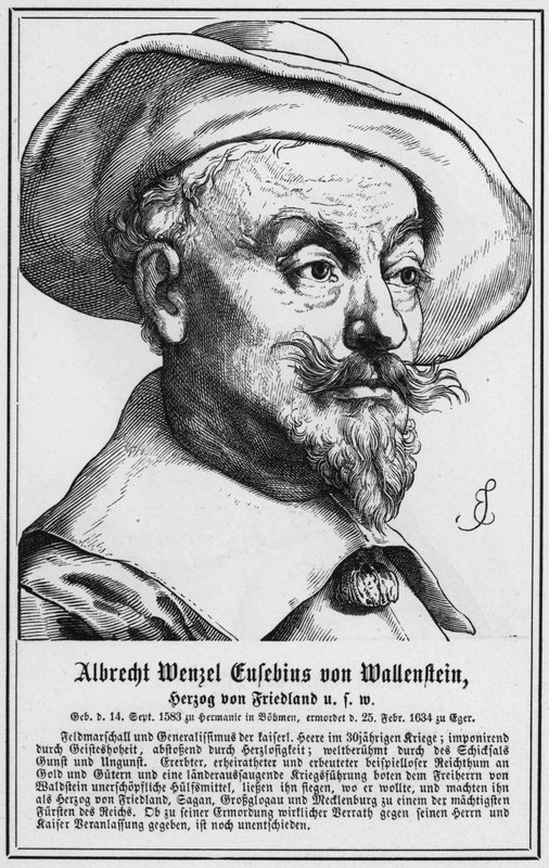 Albrecht Wenzel Eusebius von Wallenstein, Herzog von Friedland usw (engraving) 作者 德国学校