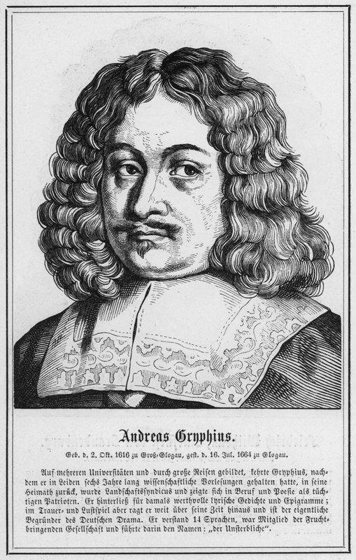 Andreas Gryphius (engraving) 作者 德国学校