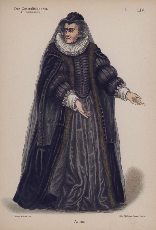 Anna, from Der Generalfeldoberst by Ernst von Wildenbruch (colour litho) 作者 德国学校