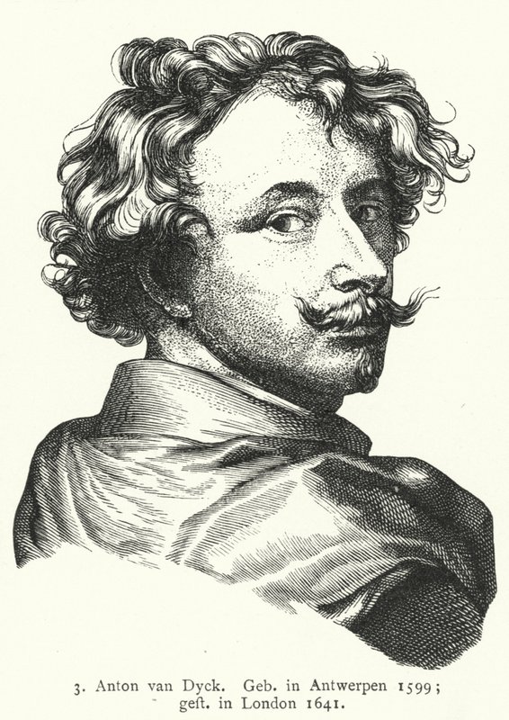 Anthony van Dyck, Flemish Baroque artist (engraving) 作者 德国学校