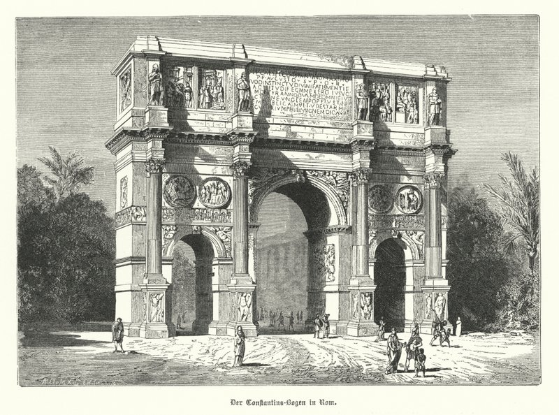Arch of Constantine, Rome (engraving) 作者 德国学校