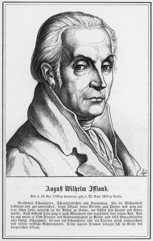 August Wilhelm Iffland (雕刻) 作者 德国学校