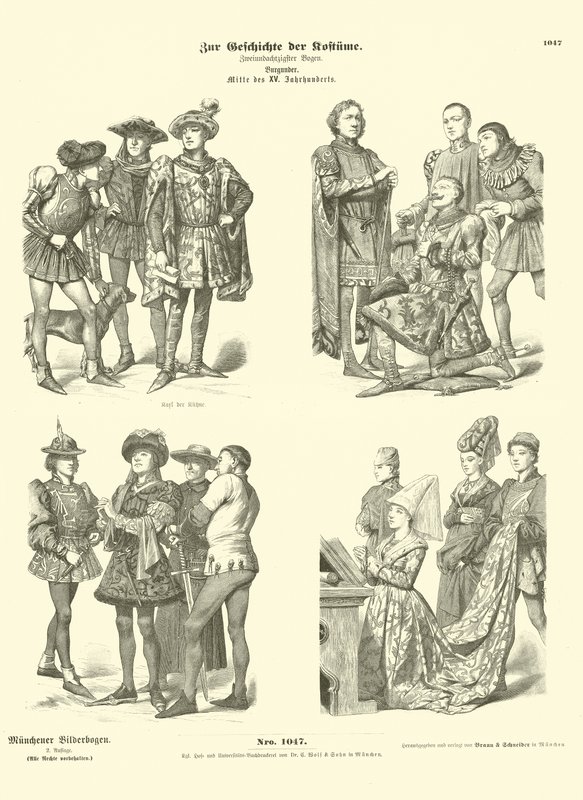 勃艮第服饰，15世纪中叶 作者 德国学校