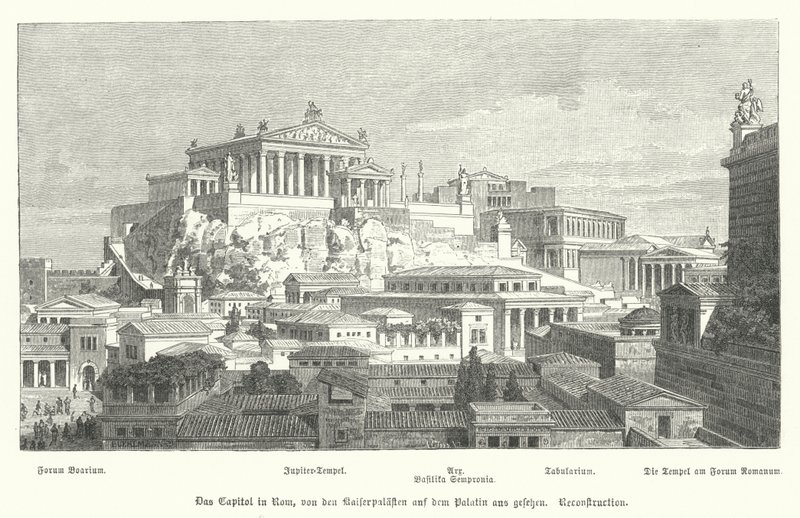 Capitoline Hill, ancient Rome (engraving) 作者 德国学校