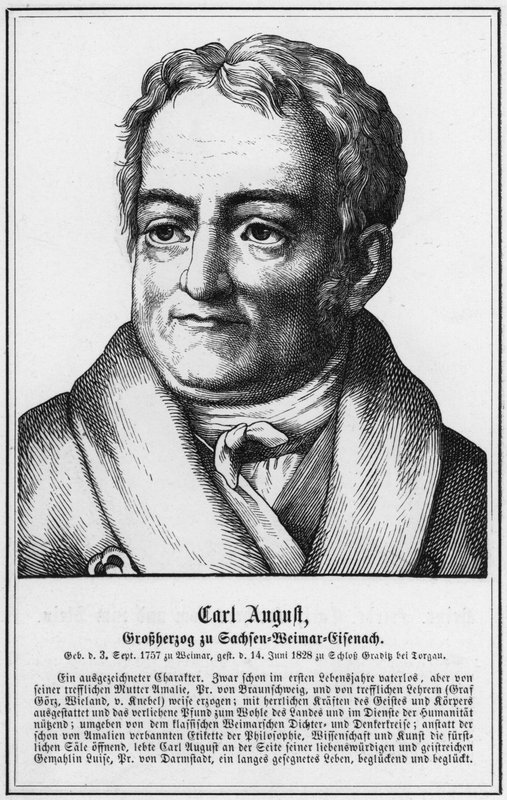 Carl August, Grobherzog zu Sachsen-Weimar-Eisenach (engraving) 作者 德国学校