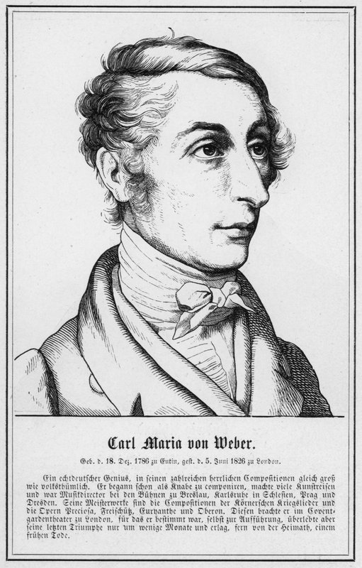 Carl Maria von Weber (engraving) 作者 德国学校