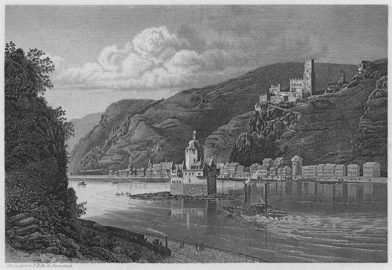 Caub Und Die Pfalz (engraving) 作者 德国学校