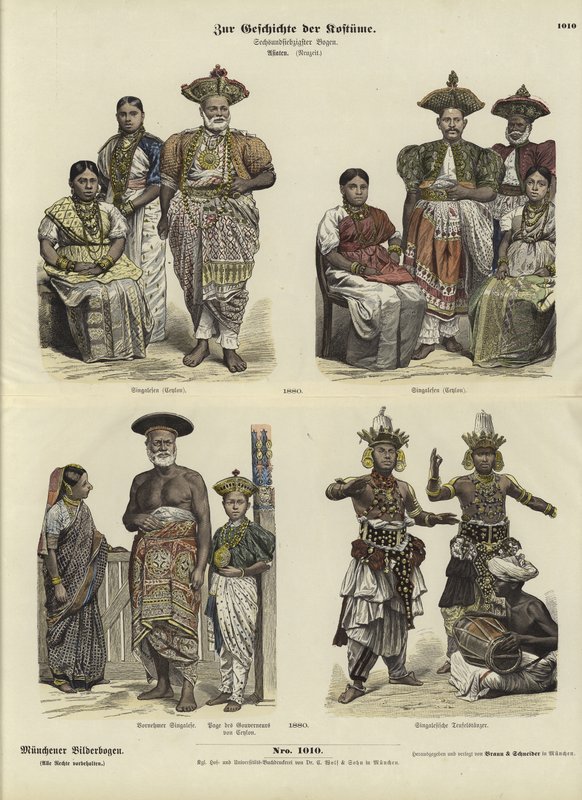 锡兰服饰，1880年 作者 德国学校