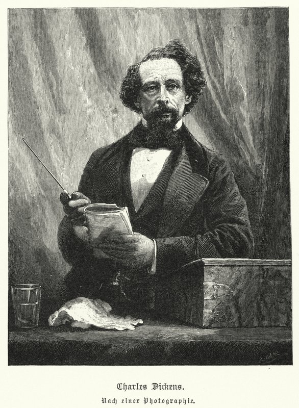Charles Dickens, English novelist (litho) 作者 德国学校