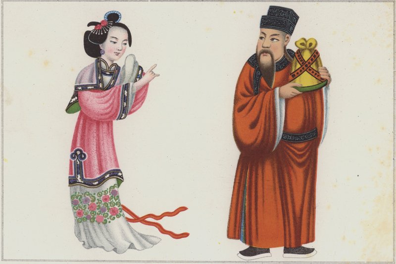 中国画（彩色石版画） 作者 德国学校