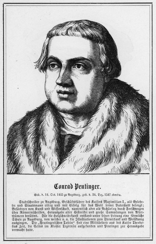 康拉德 Peutinger (雕刻) 作者 德国学校