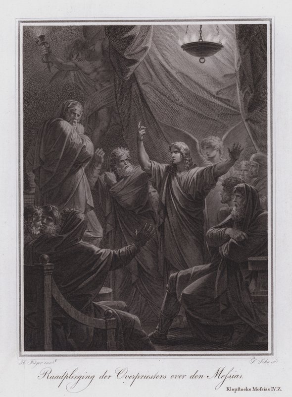 Consultation of the High Priest about the Messiah (engraving) 作者 德国学校