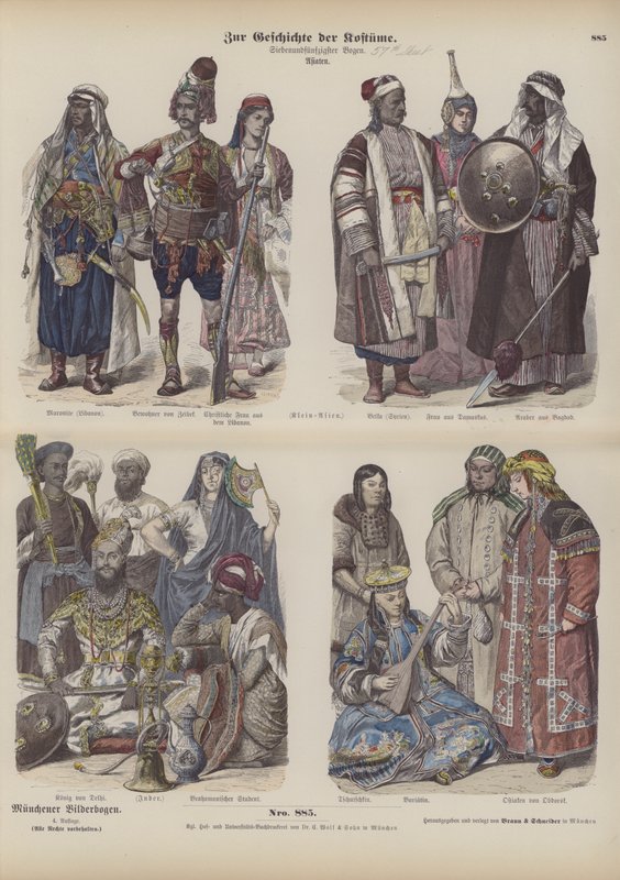 Costumes of Asia (coloured engraving) 作者 德国学校