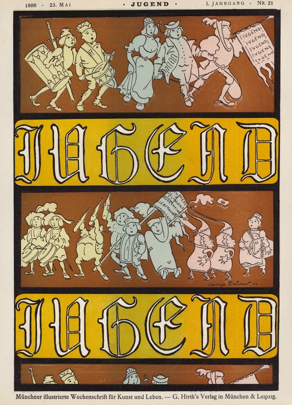 Jugend杂志的封面插图，1896年 作者 德国学校