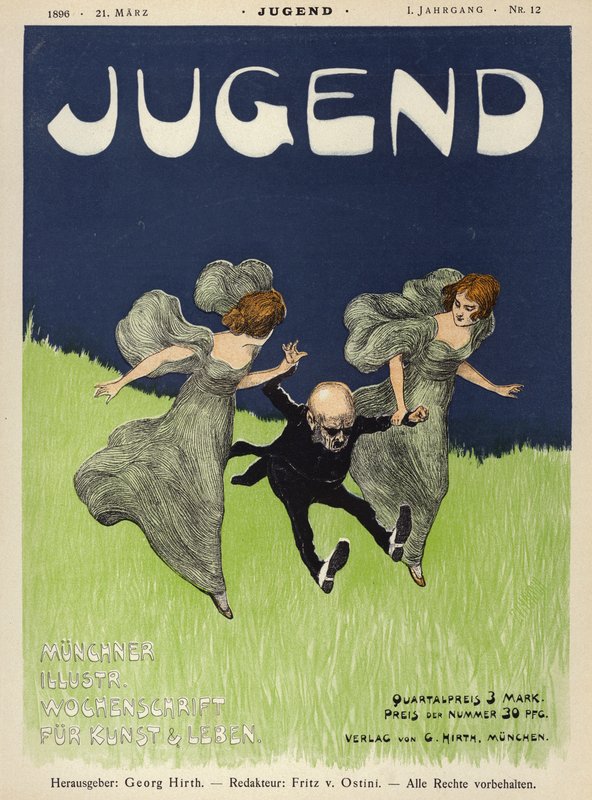 Jugend杂志的封面插图，1896年 作者 德国学校