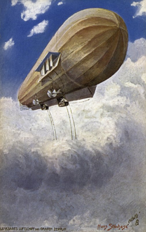 Ferdinand von Zeppelin伯爵的飞船飞艇 作者 德国学校