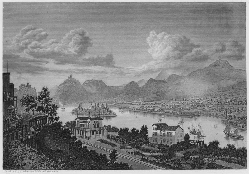 Drachenfels Nonnenwerth 和 Rolandseck（雕刻） 作者 德国学校