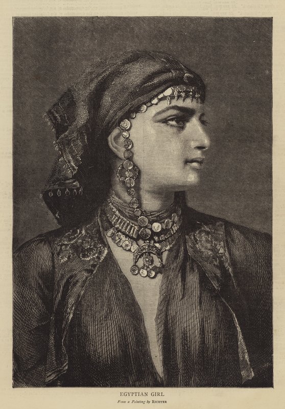 Egyptian Girl (engraving) 作者 德国学校