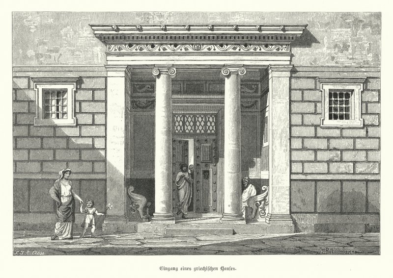 Entrance of an Ancient Greek house (engraving) 作者 德国学校