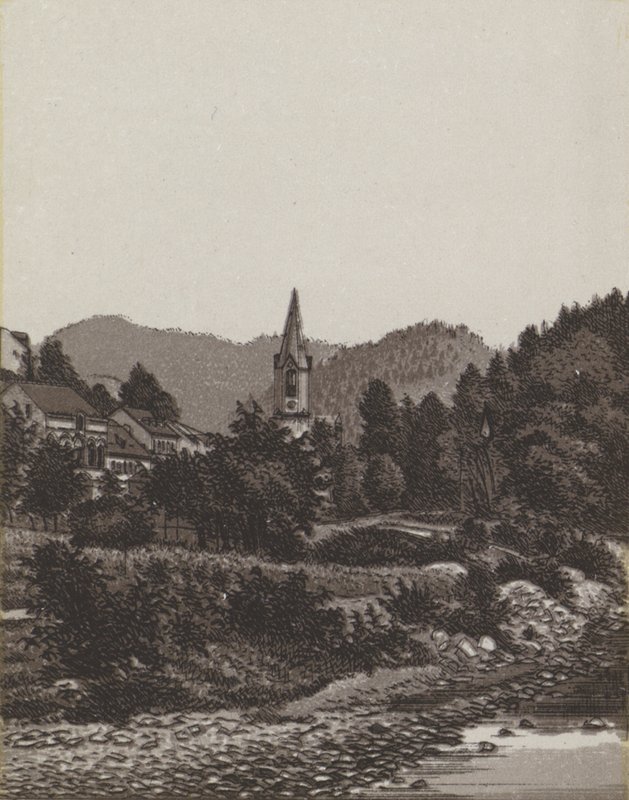 Evangelische Kirche (litho) 作者 德国学校