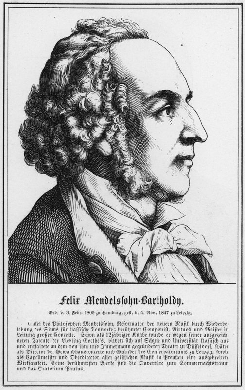 Felix Mendelssohn-Bartholdy (雕刻) 作者 德国学校