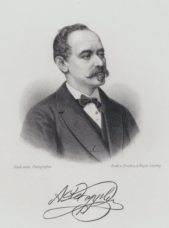 Franz Doppler, Austrian flautist and composer (engraving) 作者 德国学校