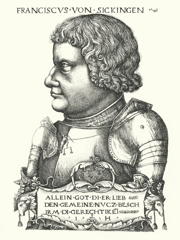 Franz von Sickingen，宗教改革时期的德国骑士（版画） 作者 德国学校