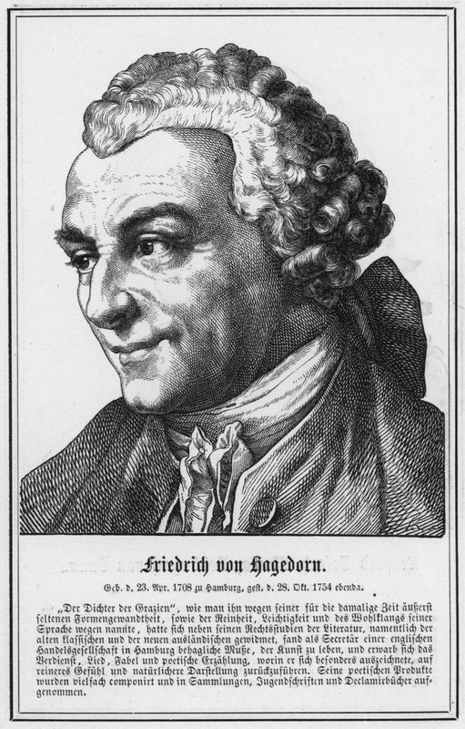 弗里德里希·冯·哈格多恩 (Friedrich von Hagedorn) (雕刻) 作者 德国学校