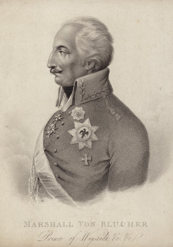 Gebhard von Blucher，普鲁士元帅（版画） 作者 德国学校
