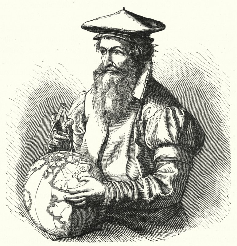Gerardus Mercator，佛兰德地理学家和制图师（雕刻） 作者 德国学校