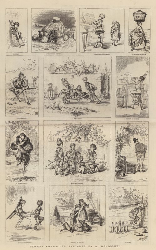 German Character Sketches (engraving) 作者 德国学校