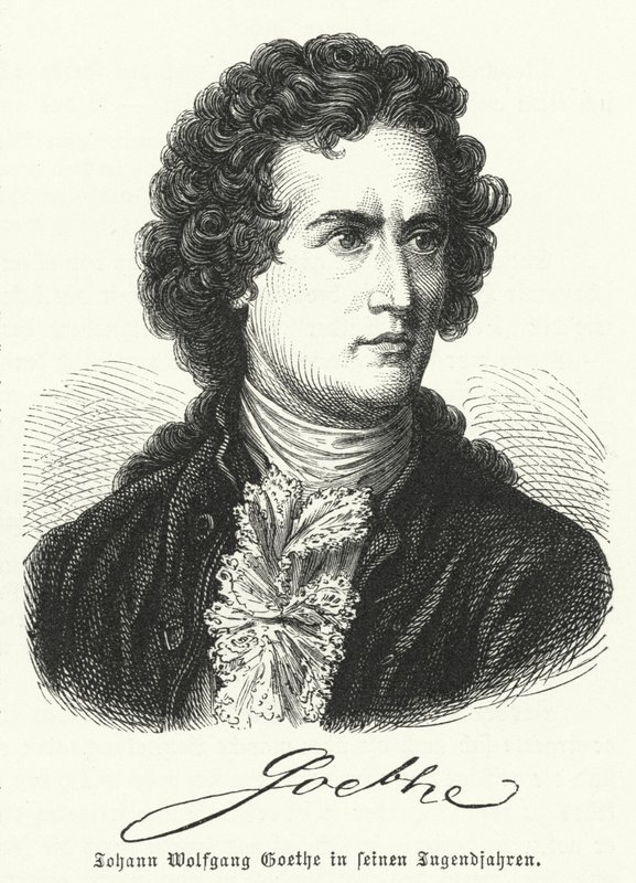 德国作家约翰·沃尔夫冈·歌德（1749-1832）年轻时 作者 德国学校